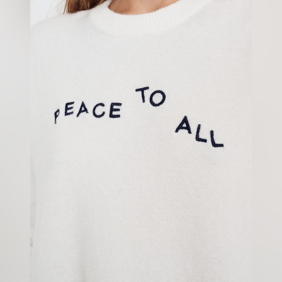 Madewell Peace to All Westlake Pullover Sweater in Coziest Yarn, Size M - Picture 3 of 10
